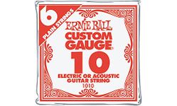 Ernie Ball Nickel Plain Single Guitar String .010 6-Pack