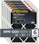 Filtrete Allergen Defense Odor Reduction AC Furnace Air Filter, MPR 1200, 16 x 20 x 1-Inches, 6-Pack