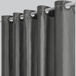 No Hook Extra Wide Shower Curtain,Polyester Fabric Shower Curtain Liner with 14 Plastic Split Grommets,Hotel Style Machine Washable & Waterproof Curtains for Bathroom,Dark Grey 108x72 Inch