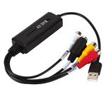 VHS to Video Capture, USB 2.0 Video Audio Converter Capture Card VHS VCR HDTV to Digital Converter Support Win 7/8/10