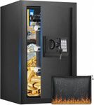 68L Large Safe Box with Digital Keypad & Spare Keys and Smart Alarm, Home Safe with Fireproof Bag, Removable Shelf and Wall/Floor Mount, Money Safes for Home Office and Document, 35W × 31D × 50H