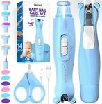 Baby Nail Trimmer Electric Rechargeable - Baby Nail Clippers Electric w/Led Light for Newborn, Infant, Toddler, Kids - Baby Manicure Fingernail Care Set - Baby Essentials Must Haves Grinder Cutter…