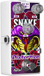 AZOR Mini Distortion Guitar Pedal, Snake Variant Distortion Analog Effect Pedal for Electric Guitar Pedalboard True Bypass AP506