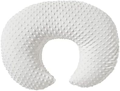 Nursing Pillow Cover Breastfeeding Pillow Cases Minky Dot Slipcover (White)