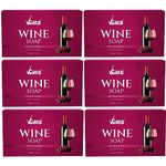 Vcare Red Wine Soap for All Skin Types - Redwine Bathing Bar Deep Cleansing, Exfoliating & Moisturizing Bathing Soaps Combo Pack - 100g (Pack of 6)