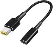 BEYEE USB C to Slim-Tip Laptop Charging Cable, Type C to Square Converter Adapter Charger Cord for Lenov Yoga T470s T470 T460s T450 T450s ThinkPad X1 (USB-C Female to Slim-tip)