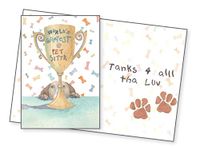 Dog Speak Dog Greeting Card 1019, World's Greatest Pet Sitter