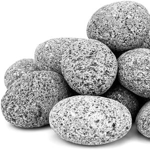 Pulovin 20 Pounds Lava Rocks for Gas Fireplace, 2-3 Inch Natural Volcanic Stones for Fire Pit, Indoor Gas Fireplaces, Decorative Garden Stone for Outdoor Landscaping, Walkways, Yard