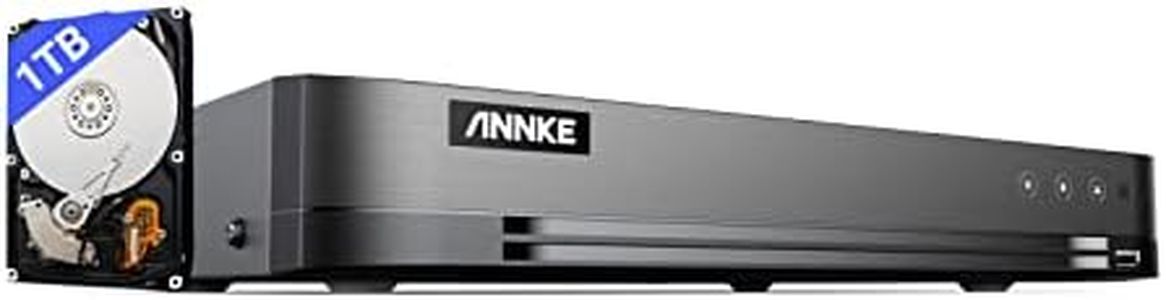 ANNKE 4K 8MP DVR 8 Canali con Hard Disk da 1 TB, CCTV Network Digital Video Recorder H.265+, Rilevamento di Persona/Veicolo, DVR Video Sorveglianza CCTV DVR TVI Sicurezza di Sistema P2P Email Allarme