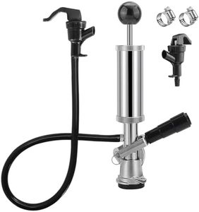 4” Beer Tap Keg Tap Pump, D-System Beer Pump Keg Pump for US Sankey Keg Beer Party Pump Picnic Hand Pump with 2 Beer Faucet & Beer Hose, Kegerator Pump Draft Beer Faucet Beer Dispenser for Home bar