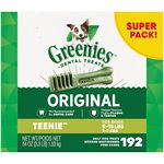 GREENIES Adult Dog Treats Original TEENIE Natural Dental Care, (192 Treats) 54oz. Pack