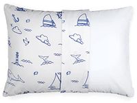 Utopia Bedding Toddler Pillow with Pillowcase (Pack of 1, Nautical), 13 x 18 Soft Cotton Toddler Pillow for Sleeping, Kids Pillow, Toddler Bed Pillow, Perfect for Travel (Intended for Age 2 and up)