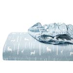 Eddie Bauer - Full Sheet Set, Warm Breathable Cotton Flannel Bedding with Deep Pockets, Brushed for Extra Softness, Cozy Home Decor, Oeko-Tex Certified (Birch Forest, Full)