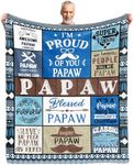 Kesidilo Papaw Gifts Throw Blanket 60"X 50", Pawpaw Gifts from Grandchildren, Pawpaw Gifts from Grandkids, Gifts for Pawpaw Birthday Chrismas, Pawpaw Gift Ideas