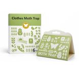 6 Pack Clothes Moth Traps for Closet & Wardrobe, Odorless Sticky Glue Trap for Clothes, Wool, Sweaters, Carpet & Fabric Storage, Easy to Use Indoor Moth Trap for Home Protection NIVATED