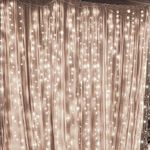 Twinkle Star 300 LED Window Fairy Curtain String Lights, 8 Modes Fairy Lights for Bedroom Wedding Party Home Garden Outdoor Indoor Wall Decorations, Cool White, 2 Pack