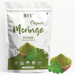 BSY Organic Moringa Powder - 227 g (0.5 LB) | Moringa Oleifera Leaf Powder for Hair and Skin I Moringa Tea, Moringa Drink - Pack of 1