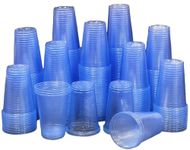 HOT BARGAINS 1000 X 7oz Blue Plastic Cups Reusable Water Cups Blue Tumblers Strong Plastic Drink Cups with Rippled Sides for Grip for Home Party Restaurant