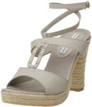 Chinese Laundry Women's Leona Platform Ankle Wrap Sandal, Natural, 7 US