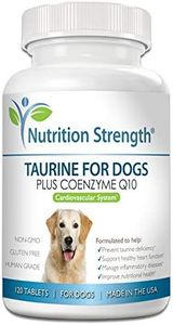 Nutrition Strength Taurine for Dogs, Support for a Healthy Heart Function, Resist Inflammatory Diseases, with Coenzyme Q10 to Help Manage Heart Failure and DCM in Dogs, 120 Chewable Tablets