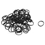 On Blow Disco Hair Rubber Bands Stretchy | Black | Pack of 100 for Women/Girls