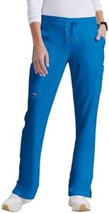 BARCO Grey s Anatomy Classic Mia Scrub Pant for Women New Royal, 6-Pocket Low-Rise Straight Leg Bottoms with Natural Stretch, Soil Release Fabric, and Super-Soft Finish Small, Tall Fit