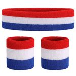 ONUPGO Sweatband Set Sports Headband Wristband Set Sweatbands Terry Cloth Wristband Wrist Sweatband Headbands Moisture Wicking Sweat Absorbing Head Band