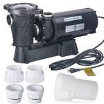 LINGXIAO Above Ground Pool Pump 1 HP, 2 Speed Above-Ground Swimming Pool Pump with Filter Basket, 115V LX Pool Pump Motor - 5400GPH, Low Noise