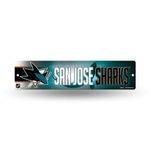 Rico Industries NHL San Jose Sharks 16-Inch Plastic Street Sign Décor