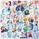 100pcs Frozen Stickers for Girl Water Bottle, Cute Cartoon Disne Princess Frozen Waterproof Vinyl Decal for Teen Kids Laptop Skateboard Phone Travel Case Bike Guitar Computer(100pcs Frozen)