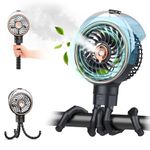 Misting Baby Stroller Fan, 100ml Portable Misting Fan for Stroller, Outdoor Clip On Fan for Baby Detachable Tripod, Handheld Fan, Desk Fan, Cooling fan for Crib, Treadmill, Car Seat, Travel, Work