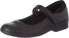 Clarks Girl's Jamie Star Black Leather American Football Shoes-2 Kids UK/India (17.5 EU) (91261346956020)