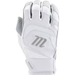 Marucci 2021 Adult Signature Batting Gloves, White/White, Adult Medium