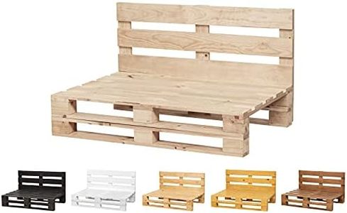 Divano di pallet levigata e piallata – per interni ed esterni poltrona/divano per patio (120 x 80 cm, finitura grezza).