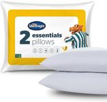 Silentnight Essentials Pillows 2 Pack - Soft Comfortable Soft Medium Support Pillows for Front, Stomach, Back and Side Sleepers - Hypoallergenic and Machine Washable - Pack of 2