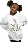 Friends Girls Christmas Tree Sweatshirt White 9-11 Years