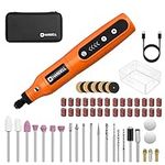 HARDELL Mini Cordless Rotary Tool, 5-Speed and USB Charging Rotary Tool Kit, Multi-Purpose 3.7V Power Rotary Tool with 61 Accessories for Sanding, Polishing, Drilling, Etching, Engraving, DIY Crafts