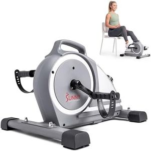 Sunny Health & Fitness Magnetic Under Desk Mini Exercise Cycle Bike, Dual Function Pedal Exerciser with Digital Monitor and Carrying Handle, SF-B020026