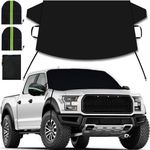 CGLEAM Car Windshield Snow Cover for Ice and Snow Heavy Duty 600D Oxford Fabric with Side Mirror Covers Winter Windshield Covers Waterproof Windproof Outdoor Covers Fit Most Cars 69" W x 42.5" H