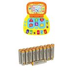 Peppa Pig PP02 Laugh and Learn Laptop Electronic Toy with Amazon Basics Batteries