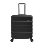 Cabin Max Anode 56x45x25 cm Carry On Hand Luggage Suitcase - Lightweight, Hard Shell, 4 Wheels, Combination Lock Suitable for Jet 2, BA, Easyjet (56L Black, 56 x 45 x 25 cm)