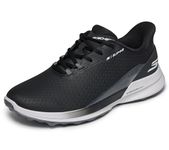 Skechers Men's Go Golf Mens Waterproof Synthetic Lace-Up Spike Less Golf Shoe Slip-in Trainers, Black, 9.5 UK