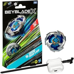 Beyblade X Sword Dran 3-60F Starter Pack Set with Attack Type Right-Spinning Top and Launcher; Battling Top Toys for 8 Year Old Boys and Girls