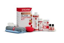 Gtechniq Glass Coating Kit for Cars, Window Cleaning with Rain Repellent and Water Repellent, Glass Polish, Microfibre Towel and More Car Accessories for Window Cleaning