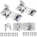Keyed Hasp Latch Lock, 3 Pack Twist