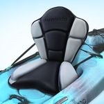 Montekin Thickened Kayak Seat with Back Support, Sit On Top Cushioned Canoe Backrest Molded Foam Seat for SUP Paddle Board Fishing Boat Long Trip (Black Grey)