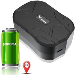 4G LTE GPS Traker Rechargeable Magnetic Car Tracker NO Monthly Fee, 240 Days Long Standy Real Time Tracking and Alerts Full Global Coverage Location Waterproof Vehicle Tracker Devices with Free APP