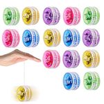 VicBou 15pcs Light Up Yo Yo, Responsive Ball Bearing LED Yoyo, Plastic Loop Yoyo for Kids, Beginner Gifts, Party Favors, Random Color