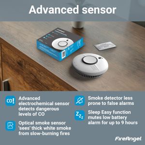FireAngel Smoke and Carbon Monoxide Alarm – Dual Sensor Safety Detector