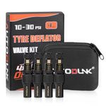 AUTODUNK Adjustable Auto-Stop Tire Deflator Valve Kit, 10-30 PSI Air Down Tool Offroad Accessories, 4 PCS